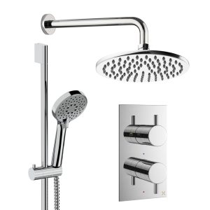 Crosswater - Design Shower Set 4 with 200mm Wall Mounted Overhead & Riser Rail