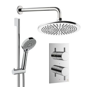 Crosswater - Design Shower Set 4 with 300mm Wall Mounted Overhead & Riser Rail