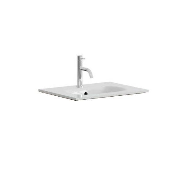Crosswater - Limit 500mm Ice White Glass Basin with One Tap Hole - LM500GWBASIN1TH