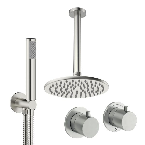 Crosswater - Module Shower Set 1 with 200mm Ceiling Mounted Overhead & Handset - MODSET1L200CL