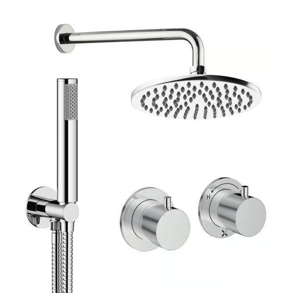 Crosswater - Module Shower Set 1 with 200mm Wall Mounted Overhead & Handset - MODSET1C200