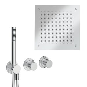Crosswater - Module Plus Shower Set 6 with 380mm Ceiling Mounted Overhead & Handset