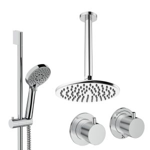 Crosswater - Module Shower Set 2 with 200mm Ceiling Mounted Overhead & Riser Rail