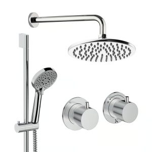 Crosswater - Module Shower Set 2 with 200mm Wall Mounted Overhead & Riser Rail