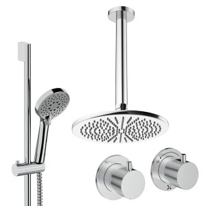 Crosswater - Module Shower Set 2 with 300mm Ceiling Mounted Overhead & Riser Rail