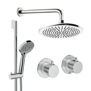 Crosswater - Module Shower Set 2 with 300mm Wall Mounted Overhead & Riser Rail