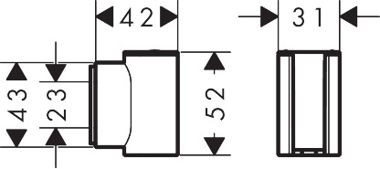 Hansgrohe - Porter Fine Shower Support - spec