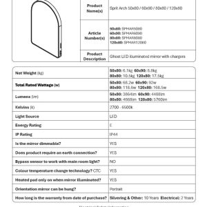 hib - Spirit Arch Mirror - spec