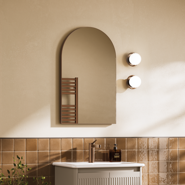 hib - Trim Arch Mirror in Brushed Bronze - TRMAR5080BRZ